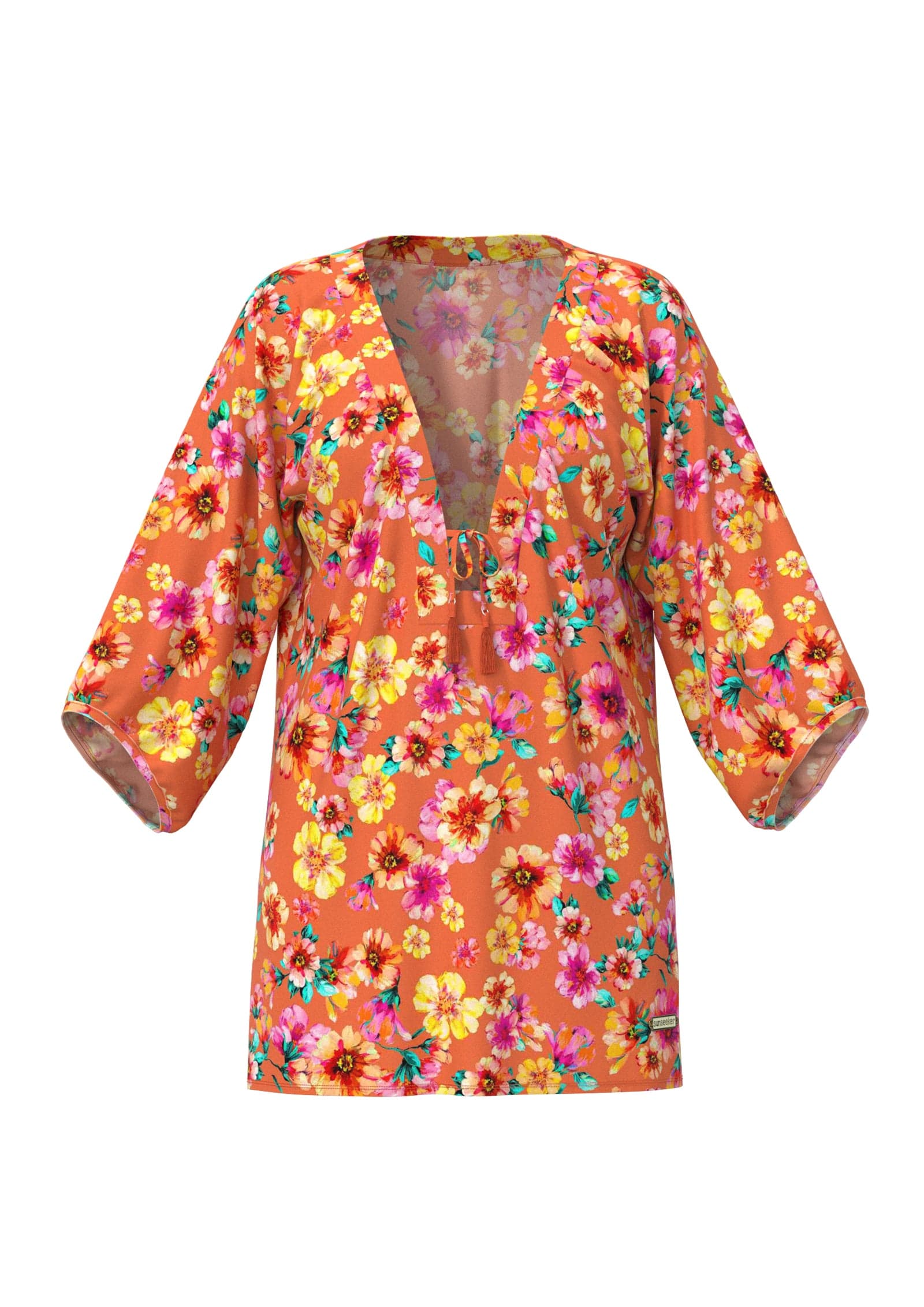 Sunseeker Vibrant Vacation Spicy Orange Kaftan