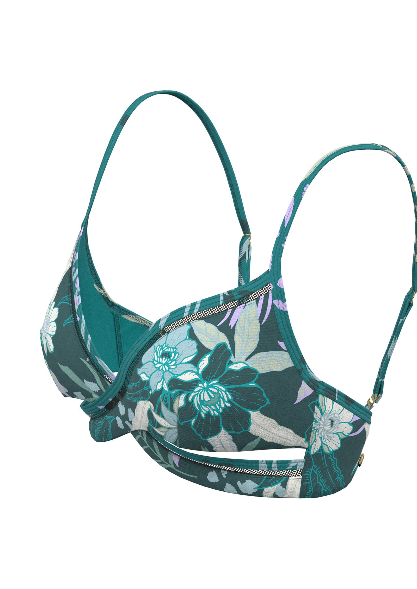 Sunseeker Elevated Tropics Tropical Green Cross Front Bikini Top