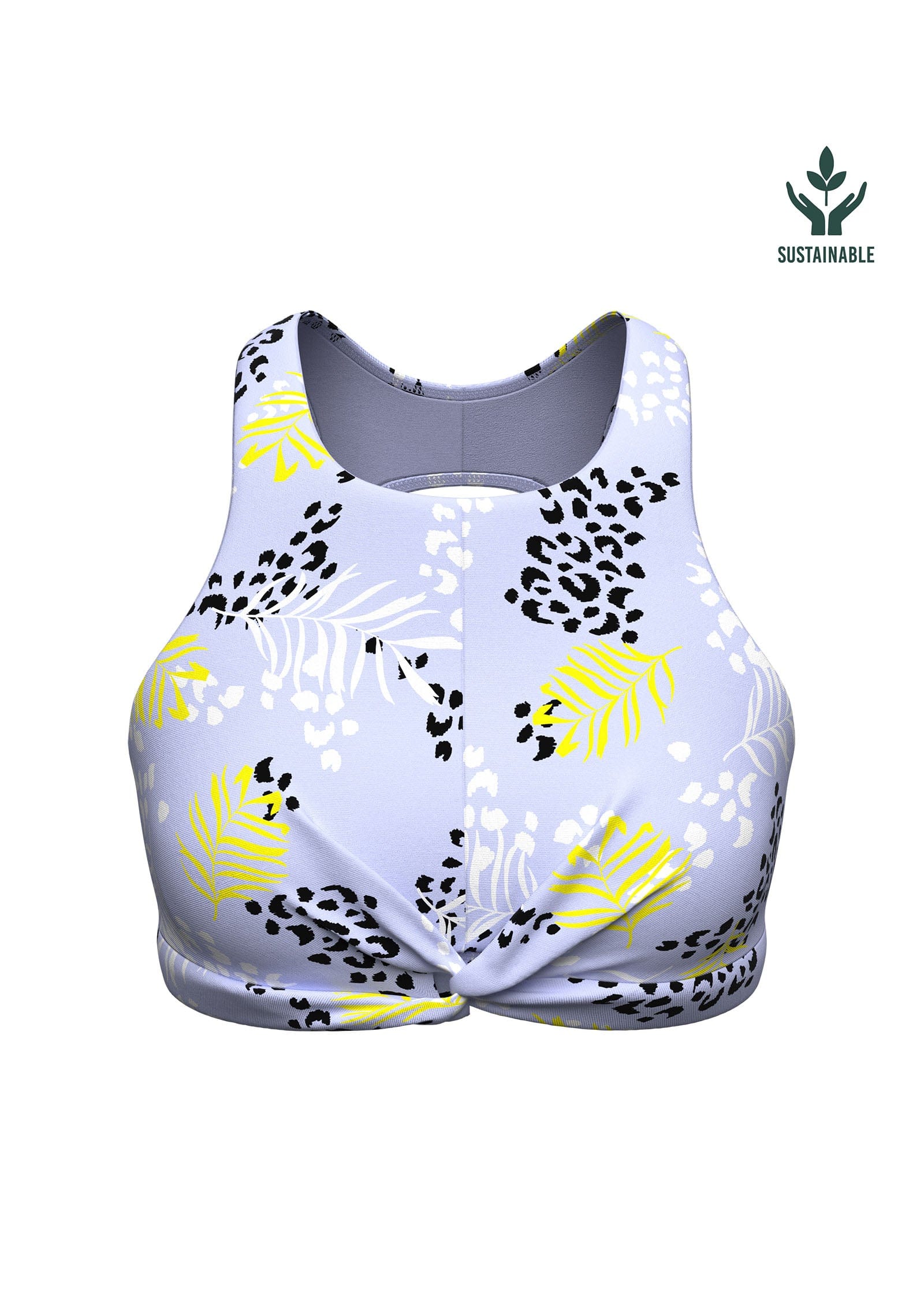 Sunseeker Elevated Animal Persian Violet Twist Front Bikini Top