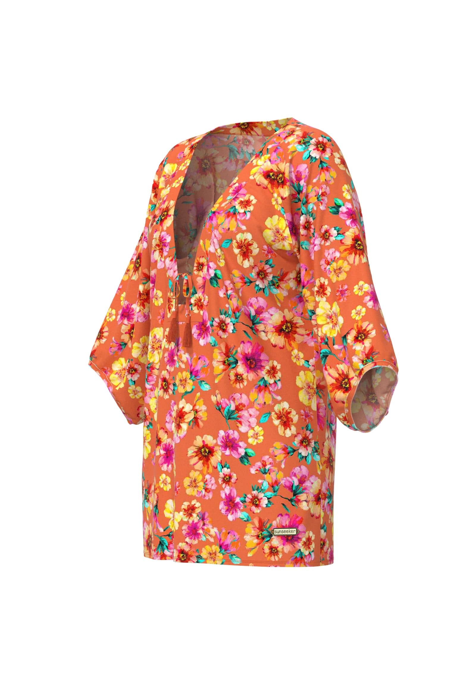Sunseeker Vibrant Vacation Spicy Orange Kaftan